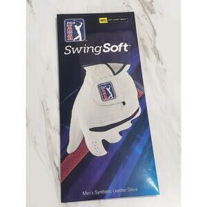 NEW PGA Tour Swing‎ Soft Leather Golf Glove Men's Medium / Large LEFT CADET M/L